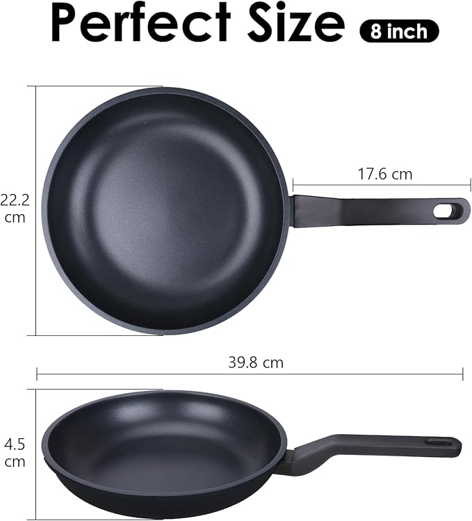 Nonstick Frying Pan Skillet, 8 Inch Frying Pan Skillet, Egg pans, Omelette Pan - Image 5
