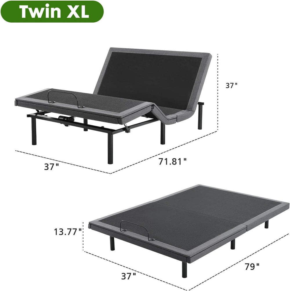OLIXIS Twin XL Adjustable Bed Frame, Electric Base, USB, Zero Gravity