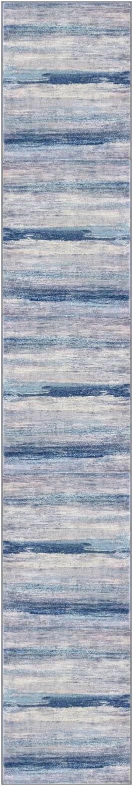 KOZYFLY Modern Abstract Washable Rug Runner 2.6x16 Hallway Rug Runner Non-Slip - Image 8