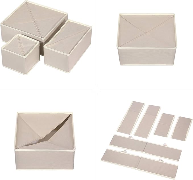 DIOMMELL 12 Pack Foldable Cloth Storage Box Closet Dresser Drawer Organizer - Image 3