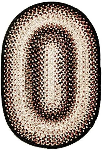 Homespice Black Mist Oval Braided Rug Ideal as Kitchen Rug Washable 27x45