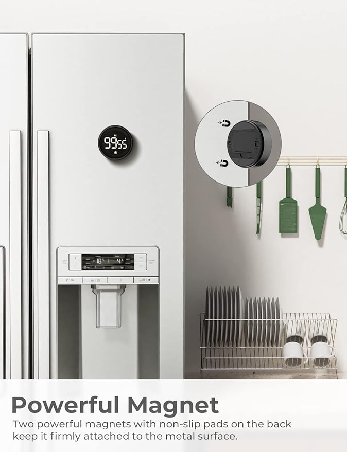 LIORQUE Digital Kitchen Timer, Magnetic Countdown Countup Timer - Image 5