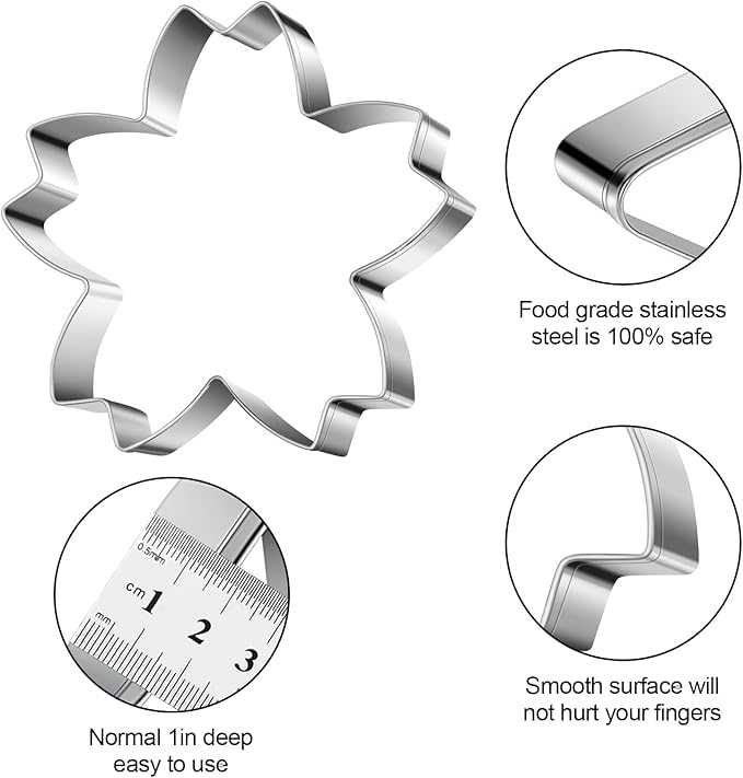 Cherry Blossoms Flower Style Cookie Cutter Christmas Biscuit Cutters New Year’s - Image 3