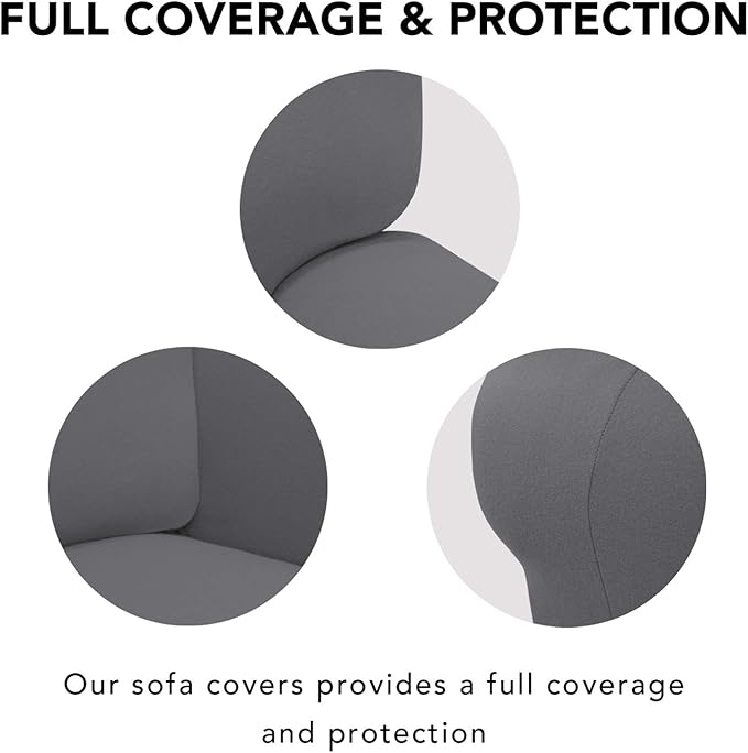 PureFit Super Stretch 4 Seater Sofa Slipcover – Spandex Non Slip Soft Couch - Image 3