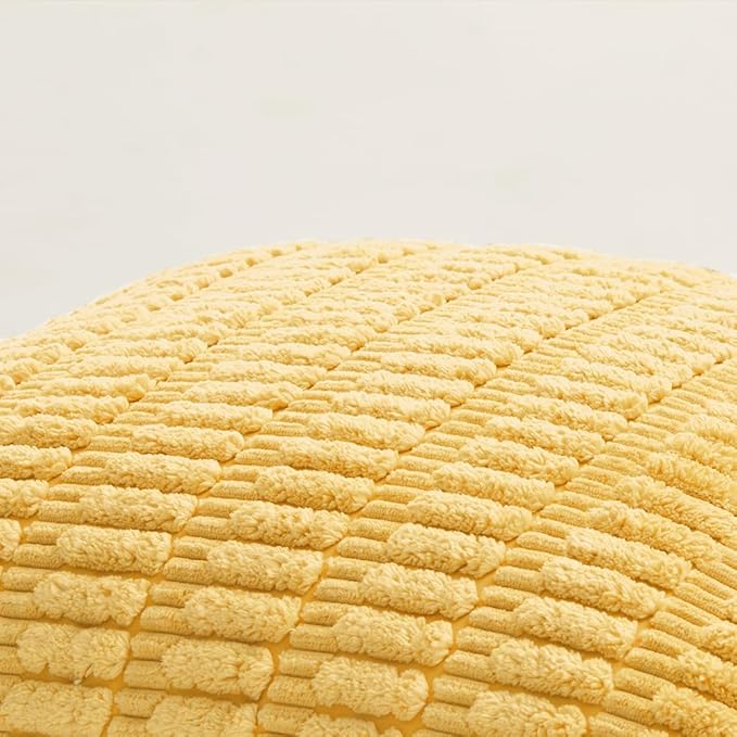 Fancy Homi 4 Packs Yellow Spring Decorative Throw Pillow Covers 16x16 Inch - Image 5