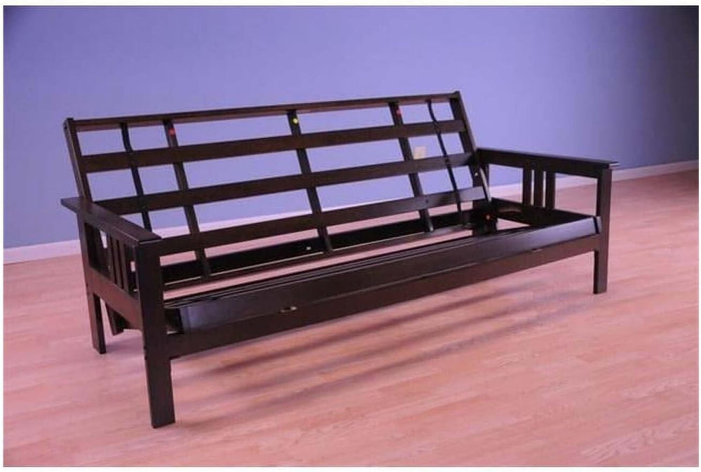 HomeStock Asian Allure Fusion Futon Wood Frame Classic Style with Mission Sty...