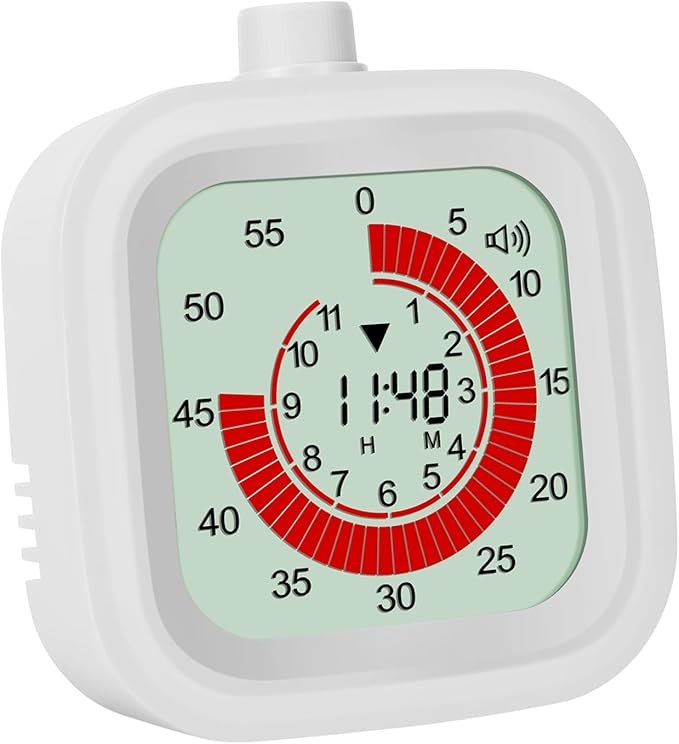 Digital Visual Timer for Kids 12hours Countdown countup Kitchen Timer Student by VLEJEARI
