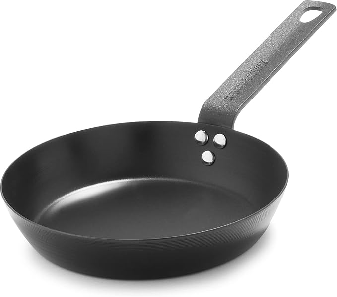 Merten & Storck Pre-Seasoned Carbon Steel 8” Frying Pan Skillet, Use on by MertenStorck