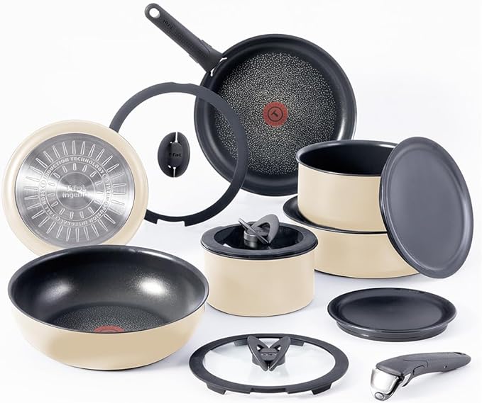 T-fal Ingenio Expertise Non Stick Cookware Set 14 Piece, Oven Broiler Safe 500F by T-falbrand