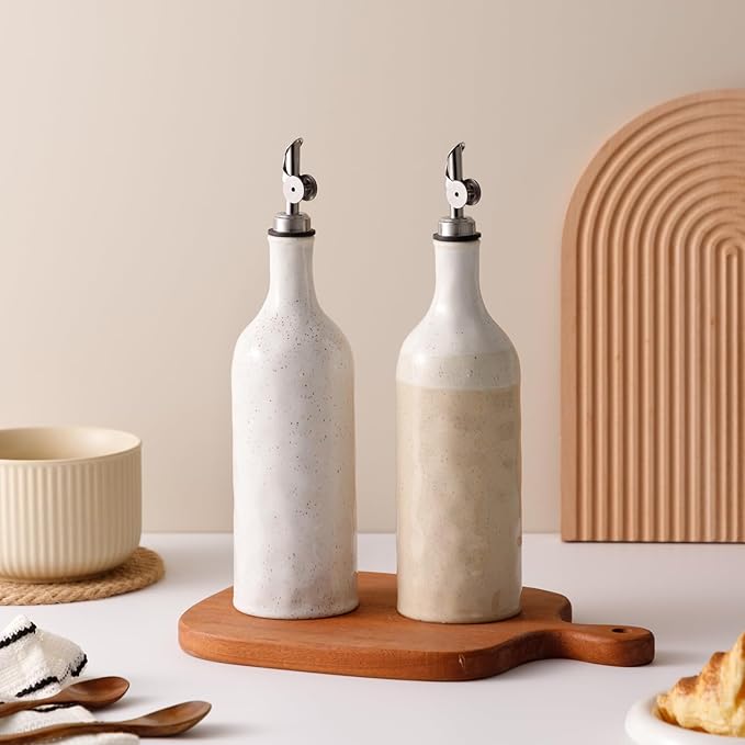 Olive Oil Dispenser Bottle for Kitchen, 23 Oz Ceramic Oil Dispenser - Image 7