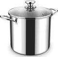 P&P CHEF 12 Quart Tri-Ply Stainless Steel Stockpot, Stock Pot by PPCHEF