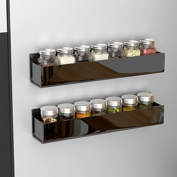 PMMASTO Adhesive Acrylic Spice Rack Organizer - Image 2