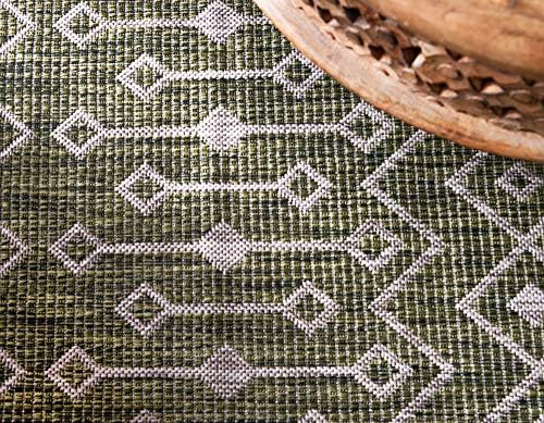 Unique Loom Outdoor Trellis Collection Area Rug - Tribal Trellis (9' x 12...