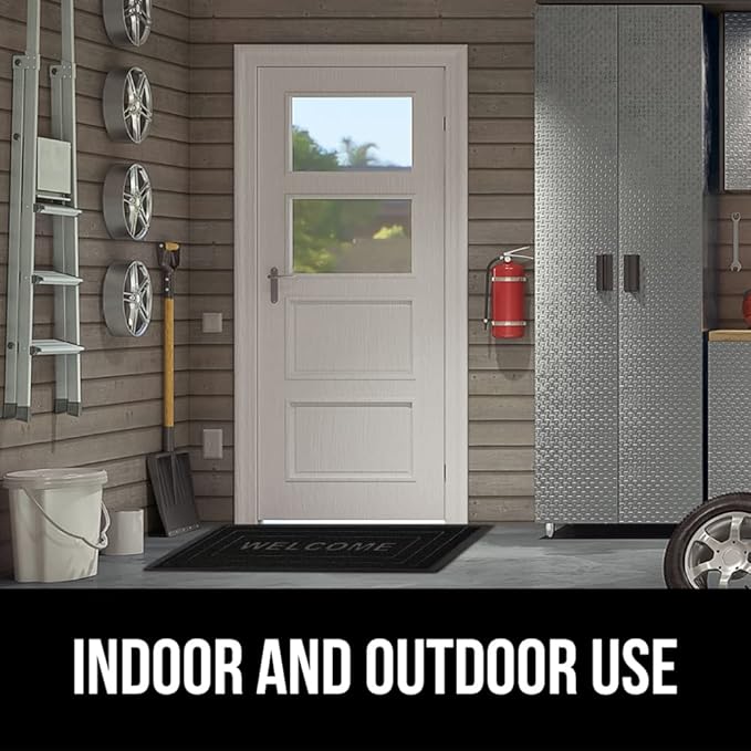 GORILLA GRIP 100% Waterproof All-Season WeatherMAX Doormat, US Designed Natural - Image 9
