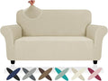 ZNSAYOTX Super Stretch Loveseat Covers, New Striped Love Seat Slipcover by ZNSAYOTX
