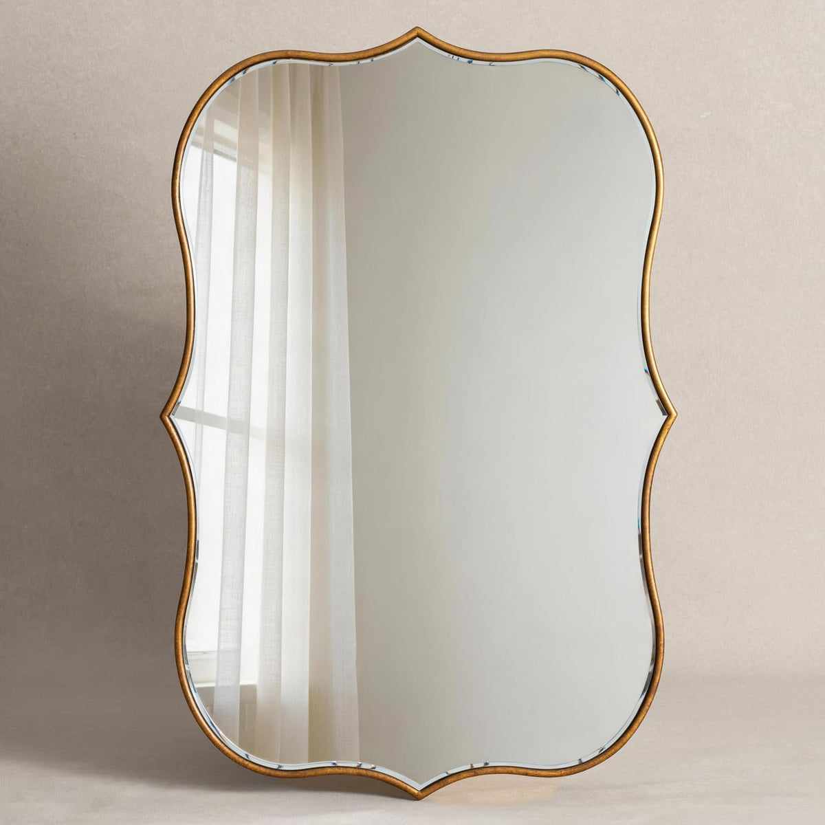 shyfoy antique gold mirrors for wall decor, large shown in use