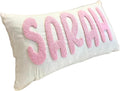 Personalized Pillow Cover w/Initial, Monogram Pillow Custom Name, Home Office Decor Punch Needle Embroidered Custom Room Decor for Couple Gift Cushion, Customizable Size