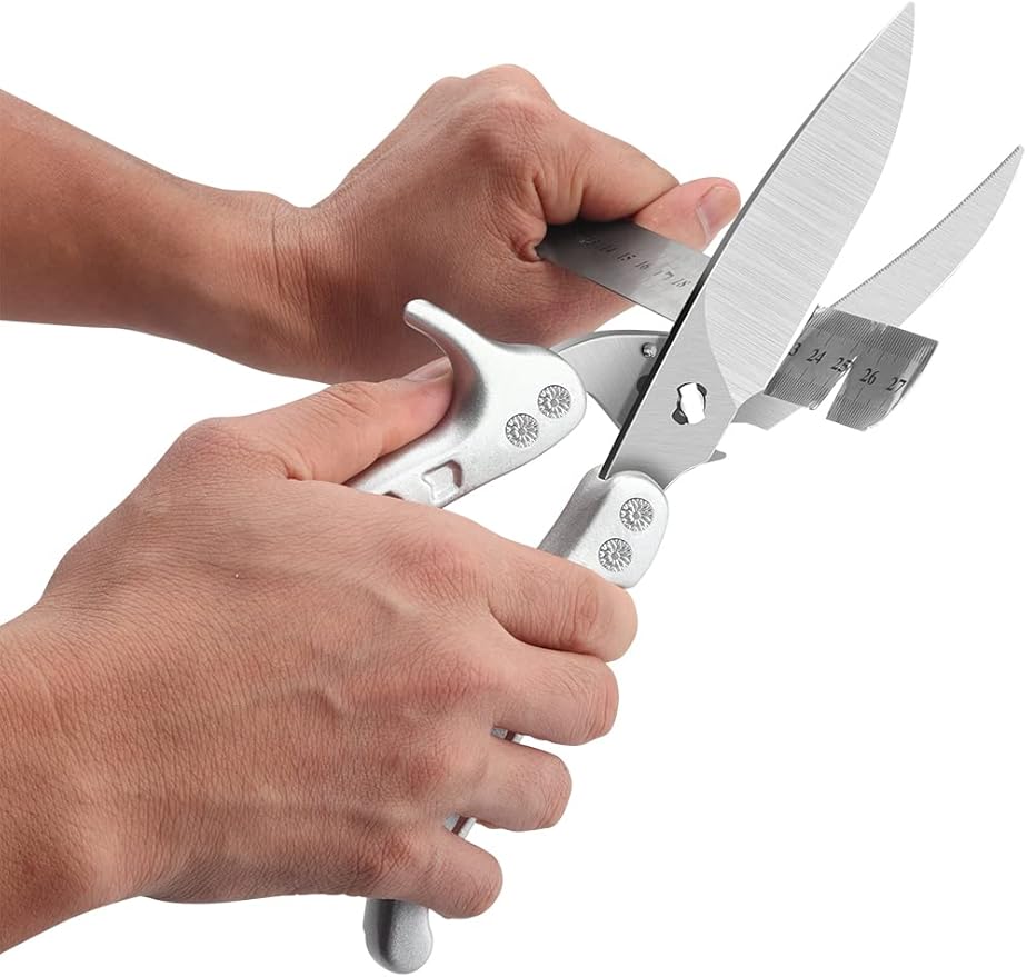 Jasni Heavy Duty Kitchen Shears, Spring Loaded Poultry Shears Stainless Steel - Image 4