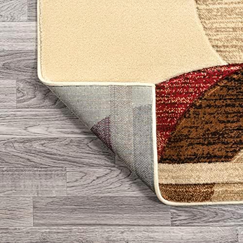 JONATHAN Y Abstract Arches Cream/Brown/Red Indoor Area Rug 8X10 ft, Tamara Re...