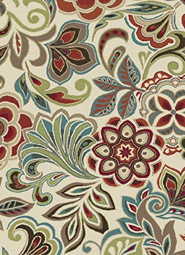 Dilek Transitional Floral Ivory 3-Piece Area Rug Set, 3-Piece Set