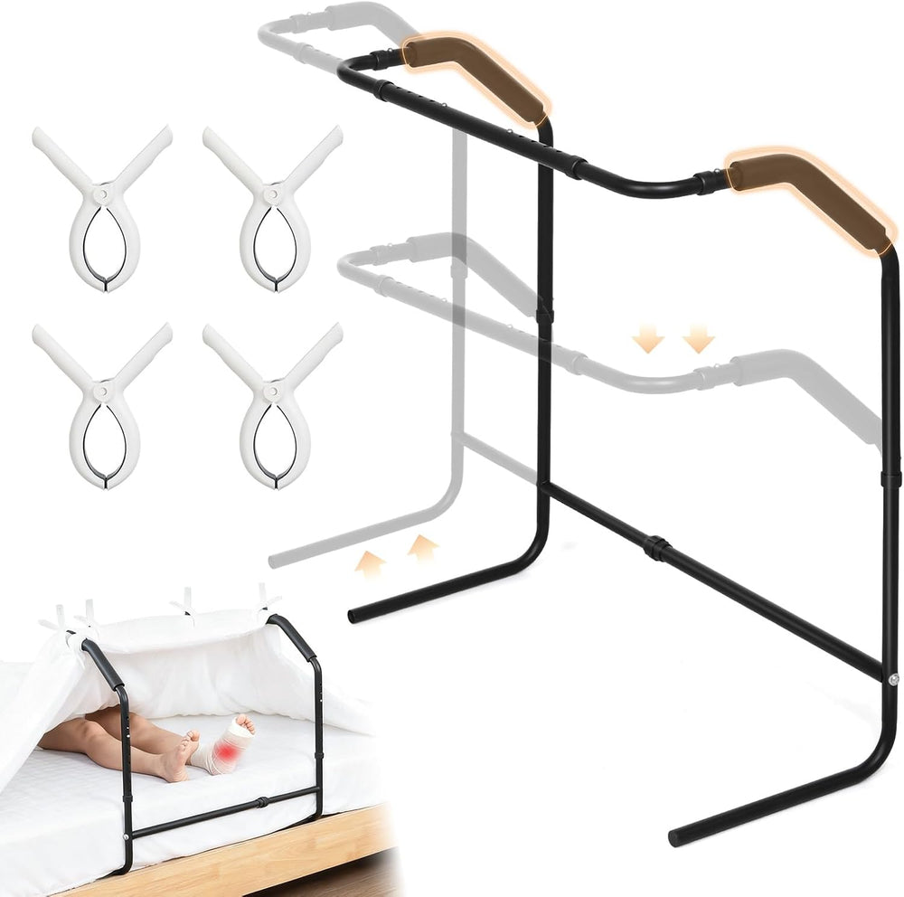 Blanket Lifter for Feet Under Mattress with 4 Clips–Extra-wide Foot Tent Keep...