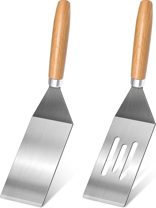 2-Piece Small Stainless Steel Spatula Set by HslyT