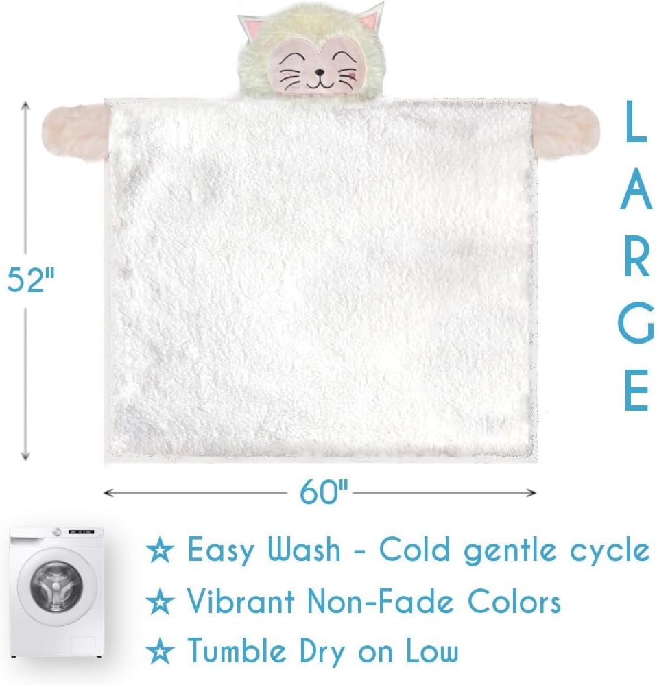 Evovee Cat Blanket for Adults Animal Sherpa Fleece Cat Lovers Gifts for Girls Women Men Kids Fluffy Decor Plush Throw