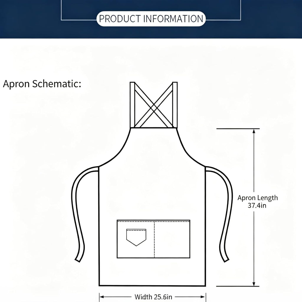 Taidven Custom Personalized Aprons for Men Women, Kitchen Chef Cooking Aprons with Pockets, Customized Aprons for Adults Kids, Multiple Styles Colors Materials