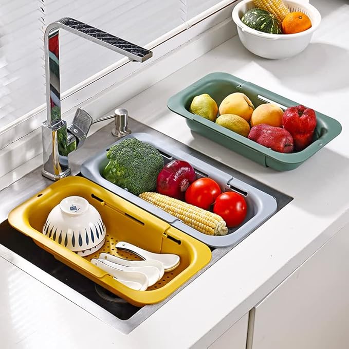 NIWWIN Collapsible Kitchen Colander Strainer, Expandable Over the Sink Colander - Image 6