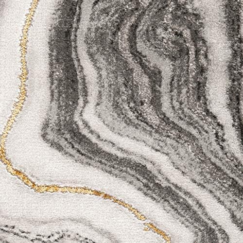 SAFAVIEH Craft Collection Accent Rug - 4' x 6', Grey & Gold, Mode...