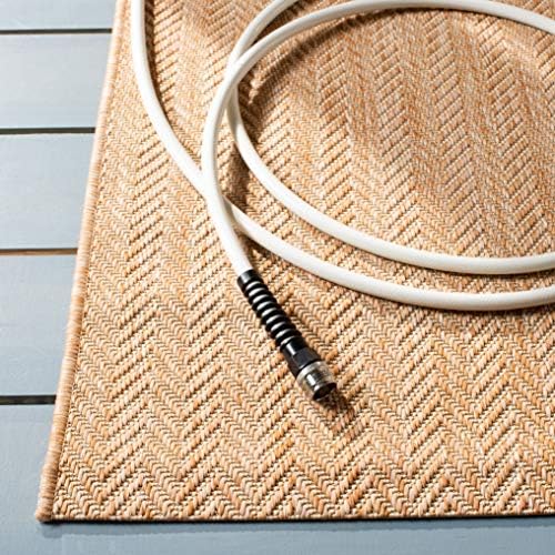 SAFAVIEH Courtyard Outdoor Area Rug 5'3"x7'7", Natural &amp...