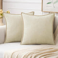 MIULEE Pack of 2 Christmas Pillow Covers 18x18 Inch Cream White Farmhouse by MIULEE