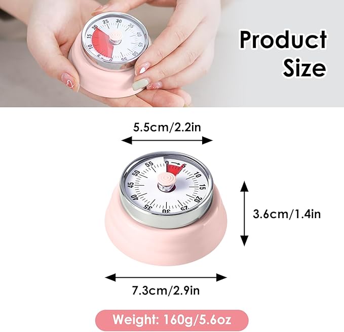 Visual Timer, Teeloray 60-Minute Countdown Timer, Kitchen Timer - Image 6