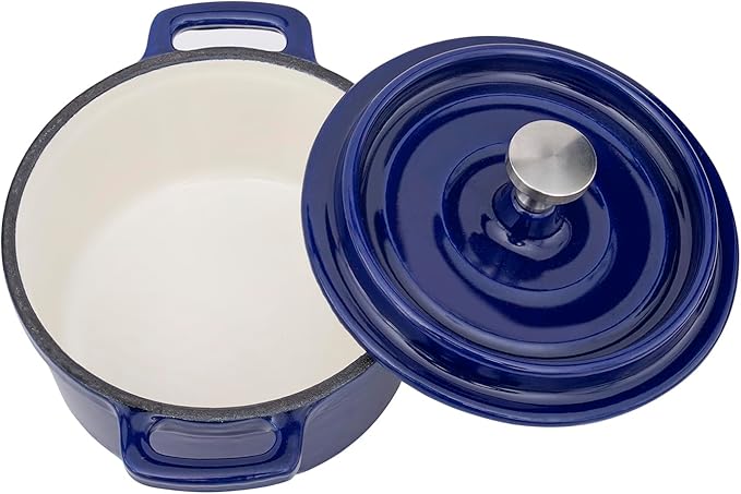 Flavehc Mini Cocotte 16 oz Mini Dutch Oven 0.5 qt. Cast Iron Garlic Roaster - Image 4