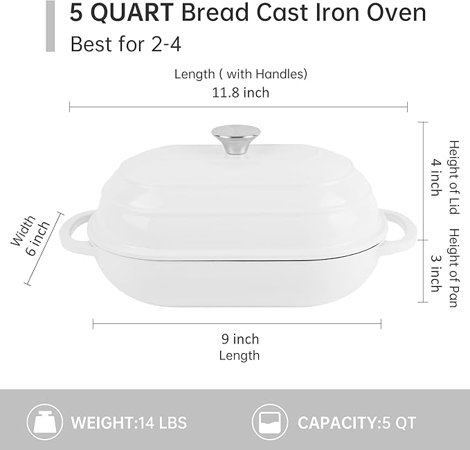 Premium Enameled Cast Iron Dutch Oven