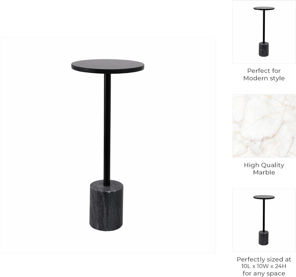 Home Decor End Table, Side Table, or Night Stand - Elegant Slim Metal Accent ...