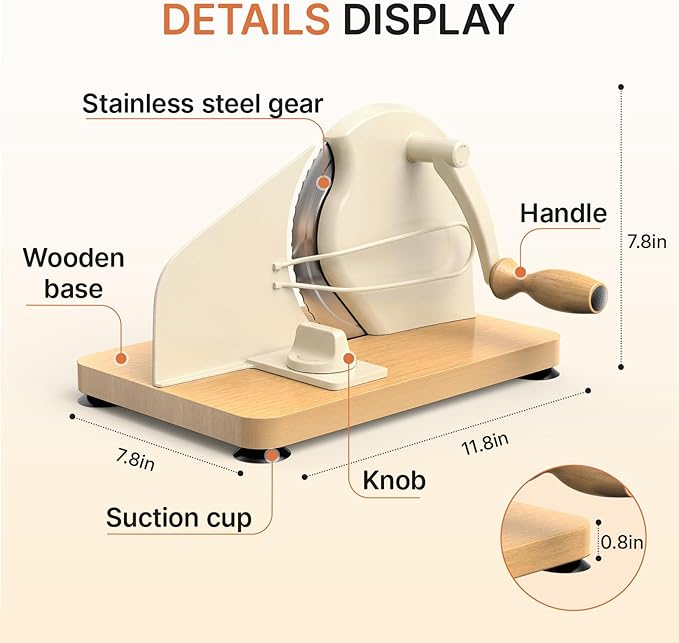 Manual Bread Slicer for Homemade Sourdough-Adjustable Thickness Bread Slicer