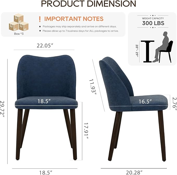 COLAMY Upholstered Dining Chairs Set of 6, Modern PU Leather Dining Room Kitc...