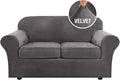 H.VERSAILTEX Real Velvet Plush 3 Piece Stretch Sofa Covers Couch Covers by HVERSAILTEX