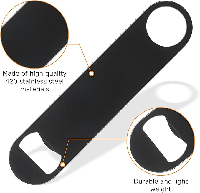 QTLCOHD 20 Pack Flat Bottle Opener 7 Inch Stainless Steel Bottle Openers Bulk - Image 4