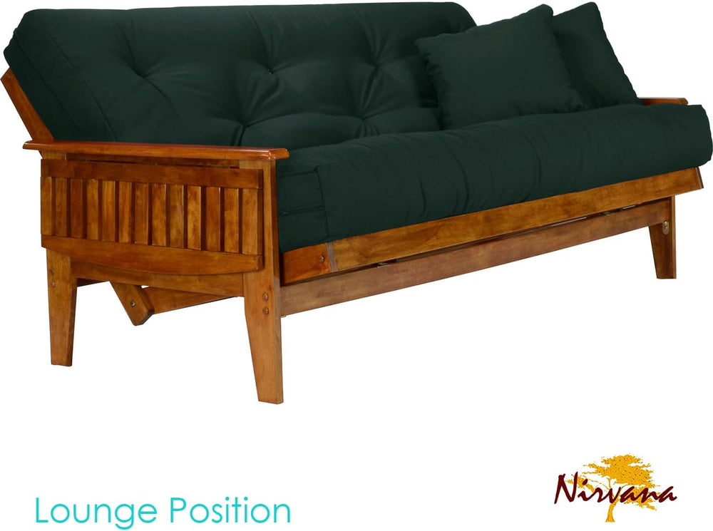 Eastridge Futon Set - Queen Size, Frame, 8" Mattress, Twill Hunter Green...