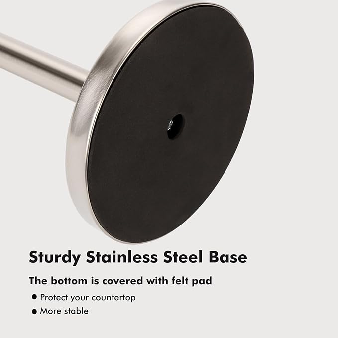 Paper Towel Holder Stand with Sturdy Base Fits Standard and Jumbo Sized Paper - Image 4