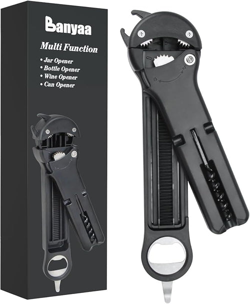 7 in 1 Jar Opener Bottle Opener and Wine Opener by Banyaa