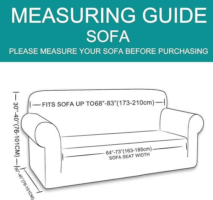U-NICE HOME Stretch Couch Cover Sofa Cover Sofa Slipcover Furniture Protector - Image 6
