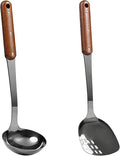 FJNATINH Stainless Steel Wok Spatula and Ladle Tool, Mirror Polished Cooking by HOMEKITCHENTOOL