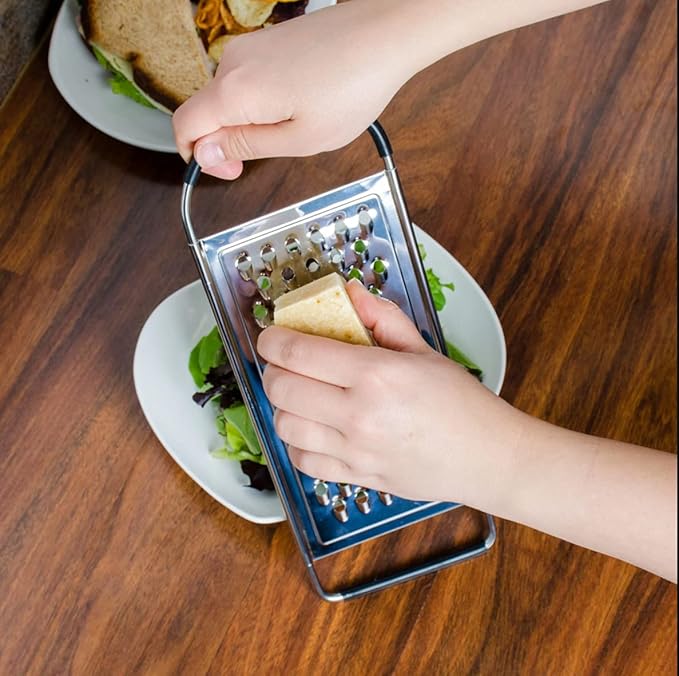 Metal Magery Stainless Steel Extra Course Handheld Non Slip Flat Grater Ideal - Image 5