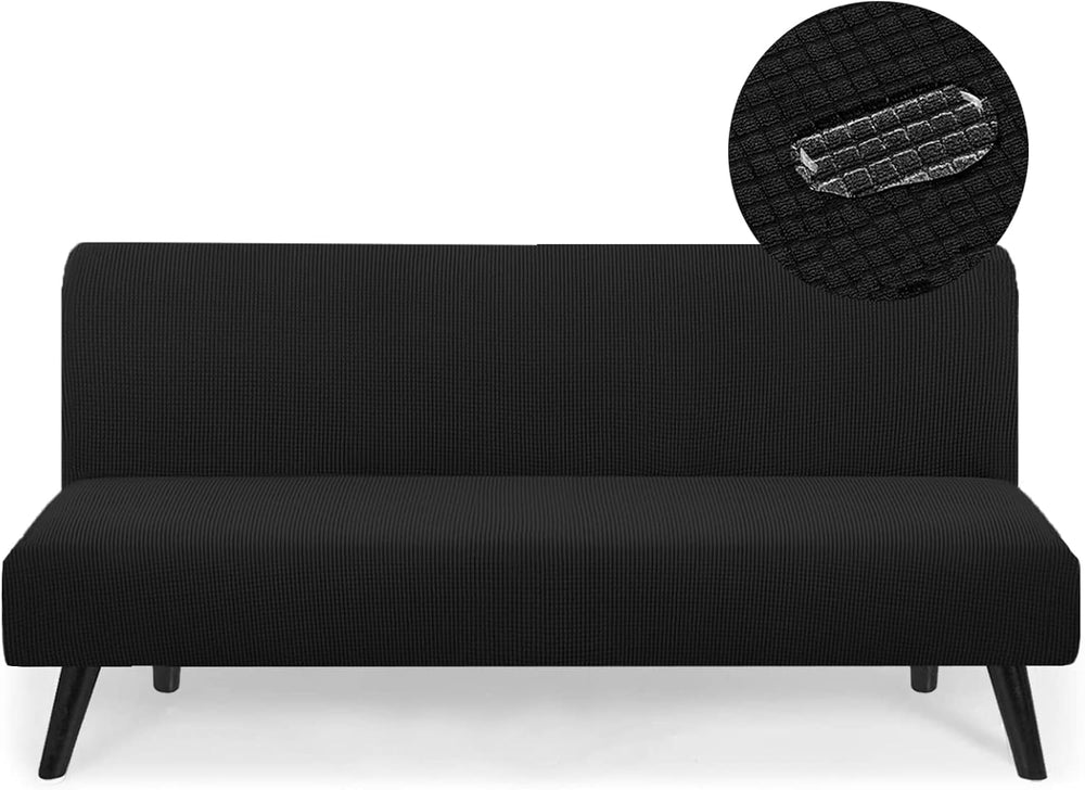 Water Repellent Armless Futon Cover Sofa Bed Slipcover, Full Size Futon Mattr...