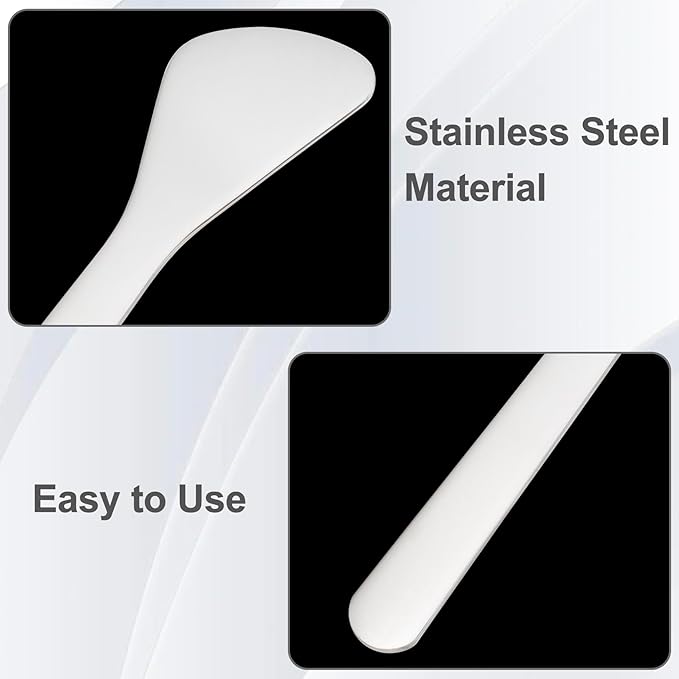 Pndeyo 3pcs Mini Stainless Steel Makeup Spatula, Reusable Cosmetic Cream - Image 3