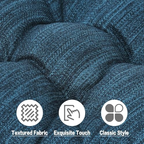 baibu Set of 2 Stool Covers Round, Super Soft Round Bar Stool Cushion Covers Seat Cushion - 2 Cushions Only (Blue,13" (33cm))