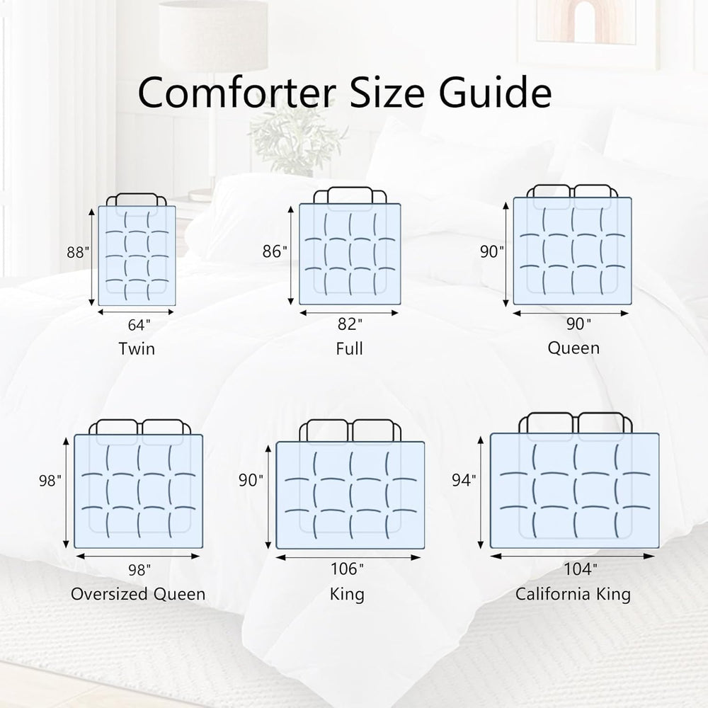 Queen Comforter, All Season Down Alternative Gray Duvet Insert